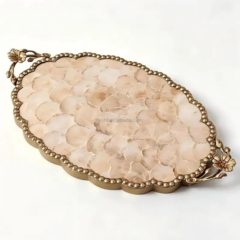 Luxury Skincare Tray - Art Deco Retro Luxury Pearl Mothershell