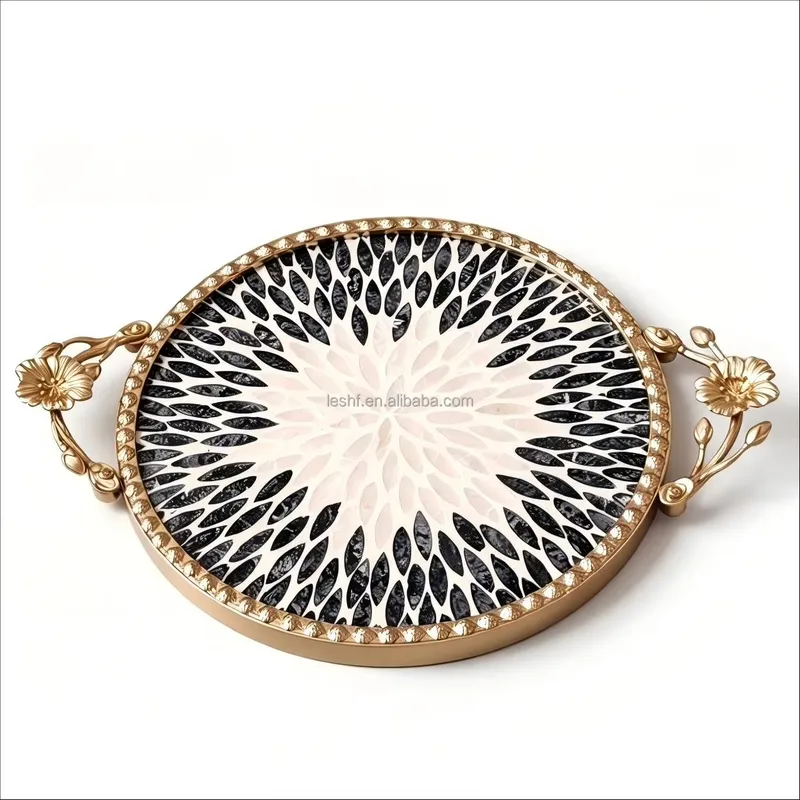 Luxury Skincare Tray - Art Deco Luxury Shell-inlaid Tray Lightweight