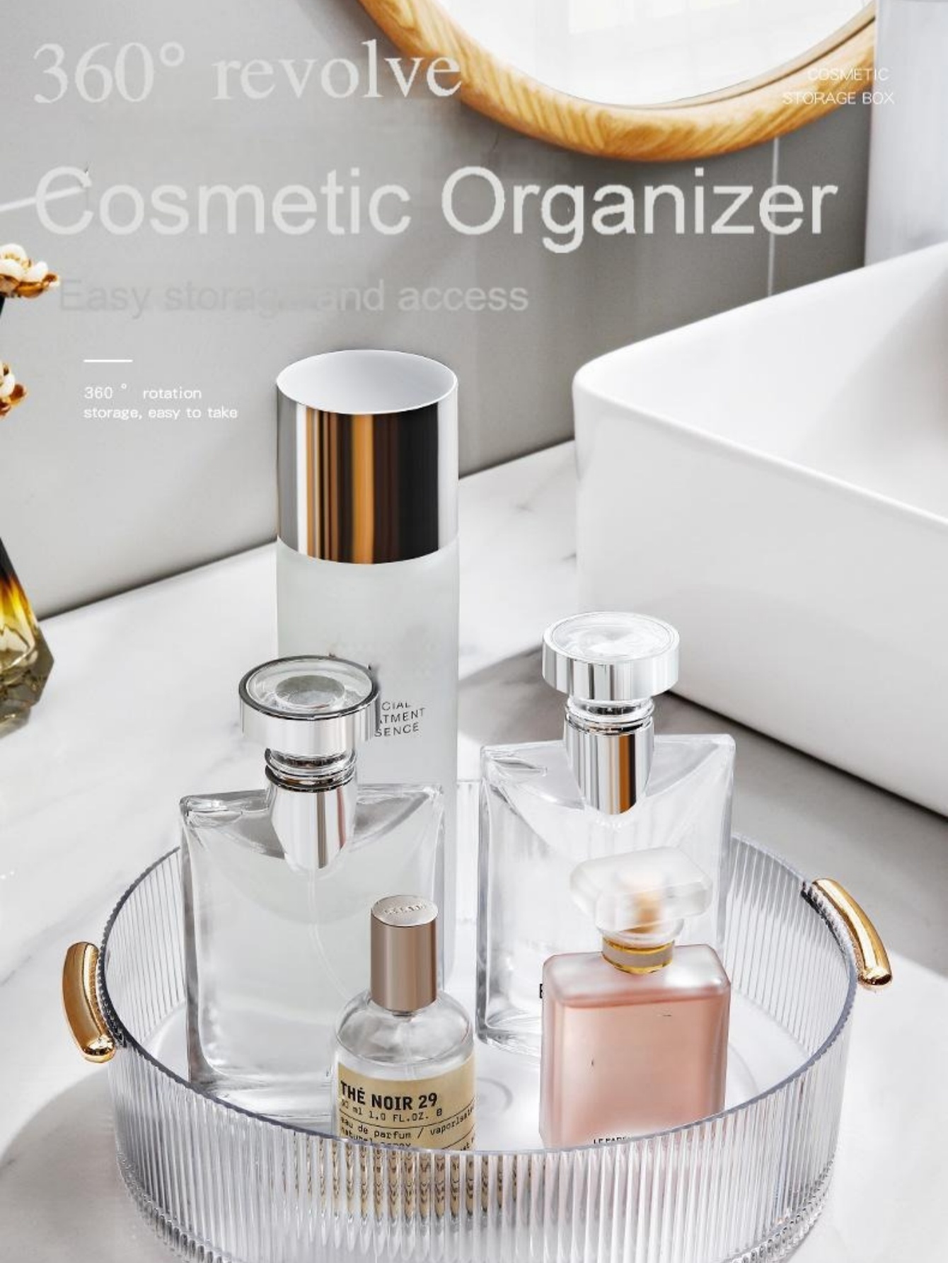 Vertical Ribbed Transparent Ma - огляд і ціна Luxury Skincare Tray