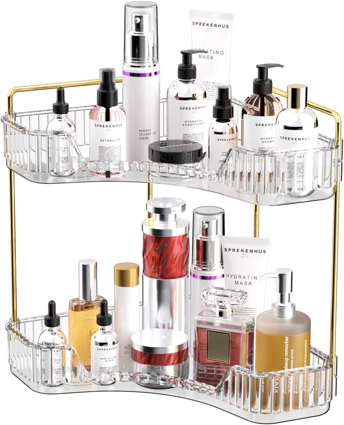 2-Tier Clear Bathroom Organize - огляд і ціна Luxury Skincare Tray