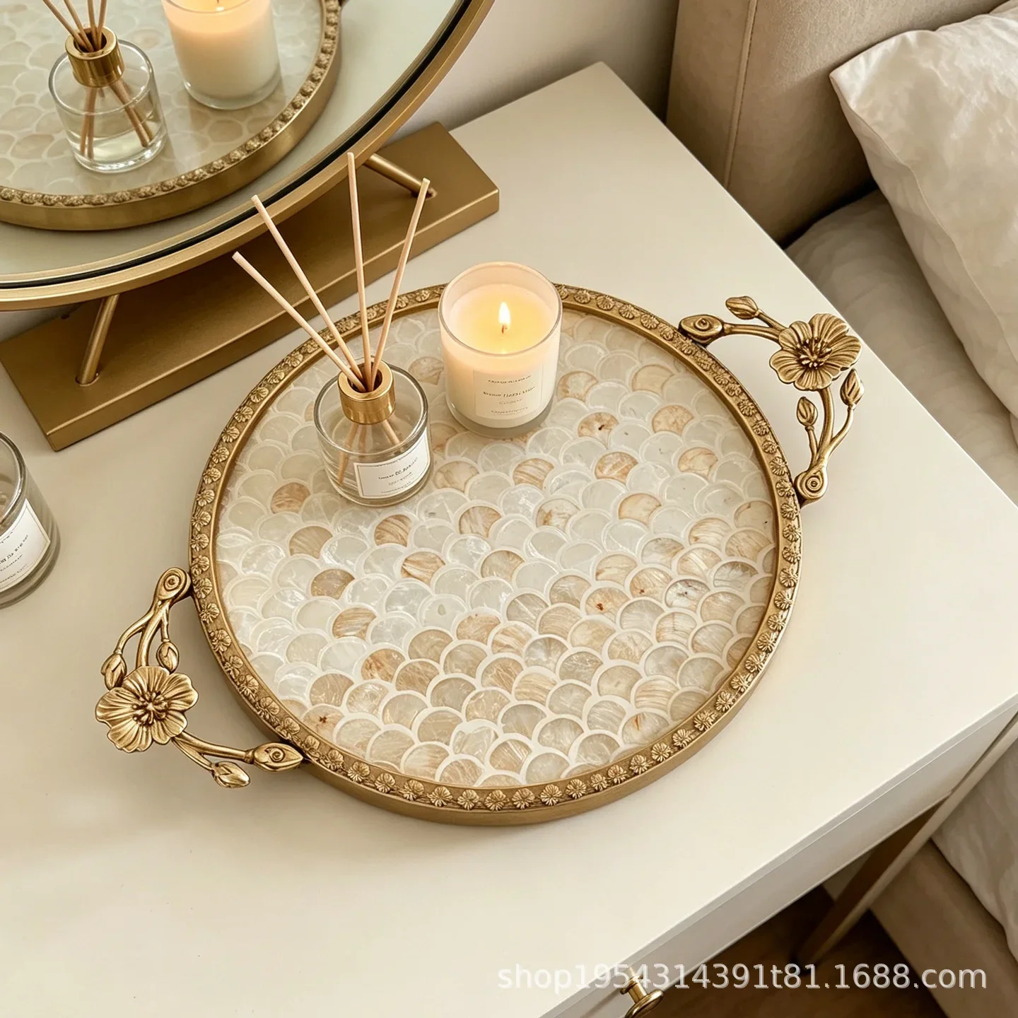 b7- new Chinese retro light lu - огляд і ціна Luxury Skincare Tray